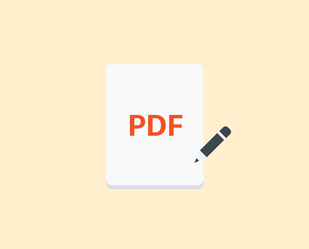 带有铅笔图标的 PDF 文件 